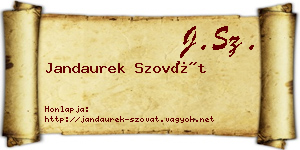 Jandaurek Szovát névjegykártya